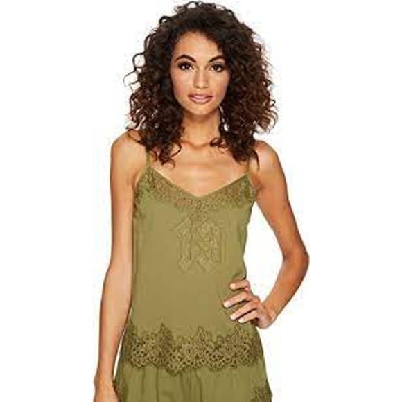 Puma Other - NWT Fenty Puma Lace Trim Sleep Cami, Olive Branch, Size Small